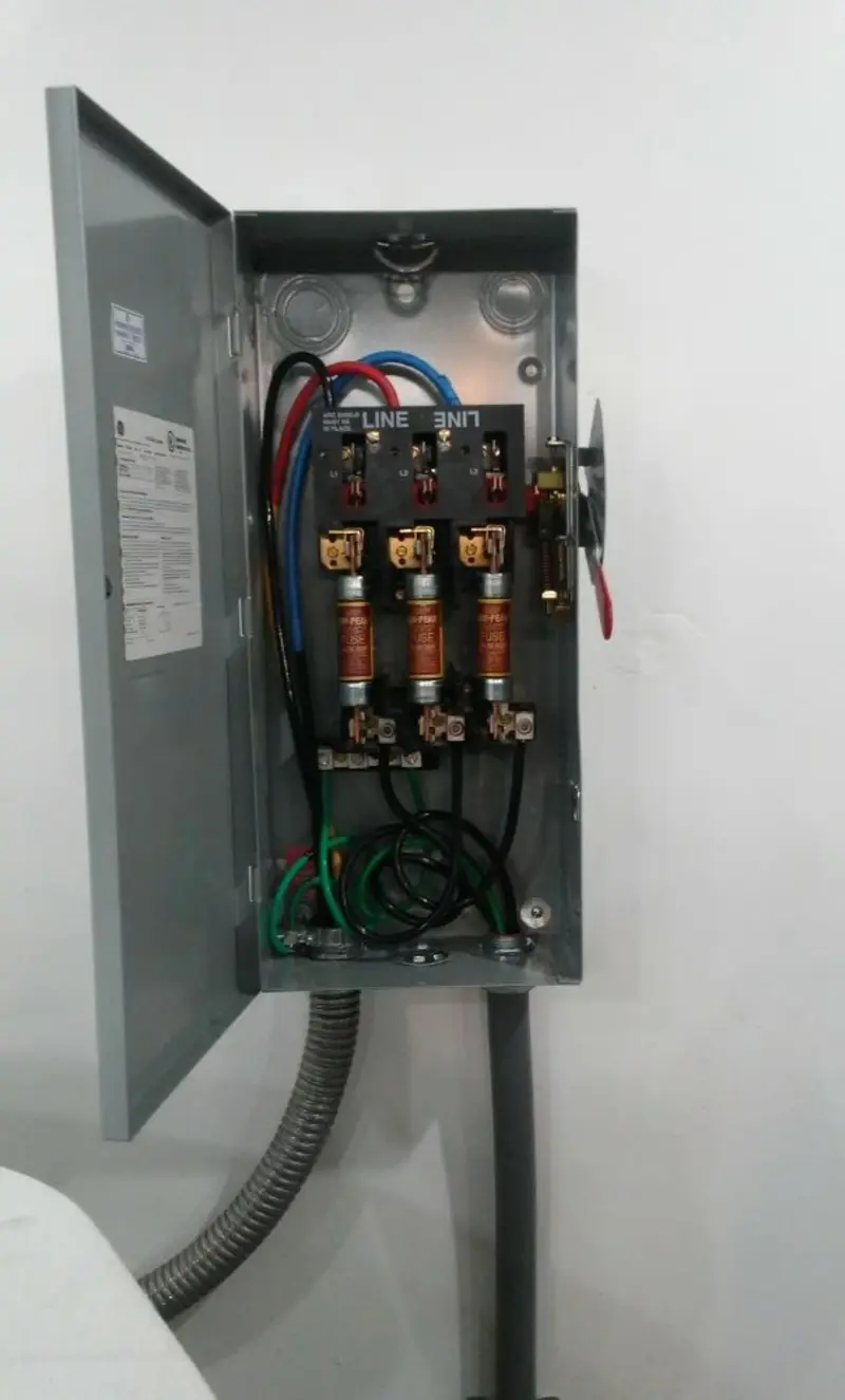 Three-phase disconnect switch installed for Electrical Wiring & Rewiring in Sullivan